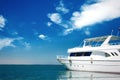 Beautiful white yacht Royalty Free Stock Photo