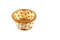 Beautiful wicker basket autumn mood on white isolated background Royalty Free Stock Photo