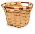 Beautiful wicker basket. Craftsman and handmade at home. Front view.