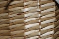 Beautiful wicker basket to transport fresh and healthy products Royalty Free Stock Photo