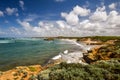 Beautiful wide angle view of the coastline at Bay Of Martyrs along the Great Ocean Road