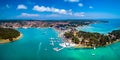 Beautiful wide panoramic aerial view from Medulin, Croatia Royalty Free Stock Photo