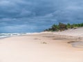 Wide sand beach - Slowinski National Park, Poland Royalty Free Stock Photo