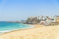 Beautiful, wide sandy beach in Morro Jable, Fuerteventura, Spain Royalty Free Stock Photo