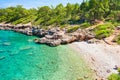 Beautiful beach with turquoise water near Kemer, Turkey Royalty Free Stock Photo