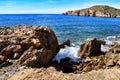 Rocky beach in Mazarron, Murcia, southern Spain