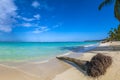 Beautiful wild and sand beach in Punta Cana, Dominican Republic Royalty Free Stock Photo