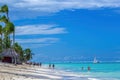 Beautiful wild and sand beach in Punta Cana, Dominican Republic Royalty Free Stock Photo