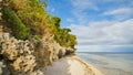 Beautiful wild tropical beach near Anda with granite rocks. Bohol Island. Philippines. Royalty Free Stock Photo