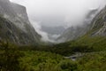 Valley view on the road from Te Anau to Milford Sound Royalty Free Stock Photo