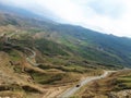 Beautiful winding roads among lush mountains in spring. Dezful, Iran Royalty Free Stock Photo