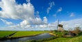 Beautiful windmill landscape in the Netherlands Royalty Free Stock Photo