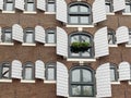 Cityscape street views in Amsterdam, beautiful window in Holland, Netherland Royalty Free Stock Photo