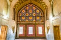 Beautiful window of interiors of the Arg of Karim Khan, or Karim Khan Citadel, built as part of a complex during the Zand dynasty Royalty Free Stock Photo