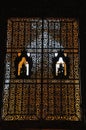 Beautiful window of Kambawzathardi Golden Palace, Bago, myanmar.