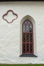 Beautiful window and wall of Porvoo Cathedral Royalty Free Stock Photo