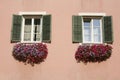 Beautiful windows Chiusa Royalty Free Stock Photo