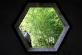 Beautiful windows at Lion Forest Garden in Suzhou, China