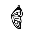 Beautiful wing butterfly earring vector illustration design Royalty Free Stock Photo