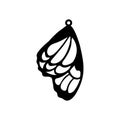 Beautiful wings butterfly earring vector illustration design Royalty Free Stock Photo