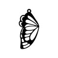 Beautiful wings butterfly earrings jewerly vector illustration design Royalty Free Stock Photo