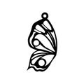 Beautiful wings butterfly earrings vector illustration design Royalty Free Stock Photo