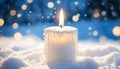 Beautiful winter candle