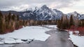 A beautiful winter day in the mountains of Kananaskis in Peter Lougheed Provincial Park, Alberta