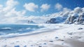 beautiful winter heaven sea landscape