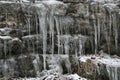 Beautiful winter ice waterfall Royalty Free Stock Photo