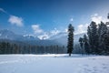 Beautiful winter landscape of Baisaran valley