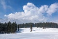 Beautiful winter landscape of Baisaran valley