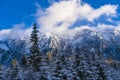 winter landscape with Carpati Piatra Craiului mountain