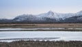 Beautiful Winter sunrise landscape image of Mount Snowdon and ot Royalty Free Stock Photo