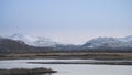 Beautiful Winter sunrise landscape image of Mount Snowdon and ot