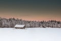 Beautiful winter landscape in Lapland Finland