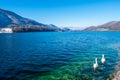 Beautiful winter landscape, mountains and lake in Berchtesgaden, Germany. Bavarian alps covered  with snow Royalty Free Stock Photo