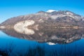 Beautiful winter landscape, mountains and lake in Berchtesgaden, Germany. Bavarian alps covered  with snow Royalty Free Stock Photo