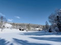 Winter landscape of north Sweden