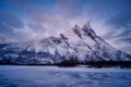 Otertinden mountain with Signaldalelva river in Northern Norway Royalty Free Stock Photo