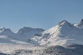 Beautiful winter landscape. Snow covered mountains. Aragats, Armenia Royalty Free Stock Photo