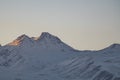 Beautiful winter landscape. Snow covered mountains. Aragats, Armenia Royalty Free Stock Photo