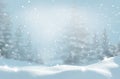 Beautiful winter landscape with snow covered trees.Christmas background Royalty Free Stock Photo