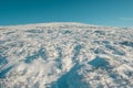 Beautiful winter landscape snow mountain Litjskarven in Norway in sunnlight Royalty Free Stock Photo