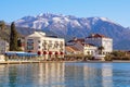 Beautiful winter Mediterranean landscape. Montenegro, Tivat city