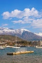 Beautiful winter Mediterranean landscape. Montenegro, Bay of Kotor Royalty Free Stock Photo