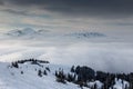 Beautiful winter mountain landscape in the Alps Royalty Free Stock Photo