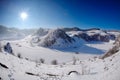 beautiful winter mountain landscape, Fundatura Ponorului, Romania