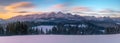 Beautiful winter mountain landscape at sunrise-Tatra Mountains