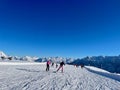 Beautiful winter panorama of skiing resort Brand, Vorarlberg, Austria.